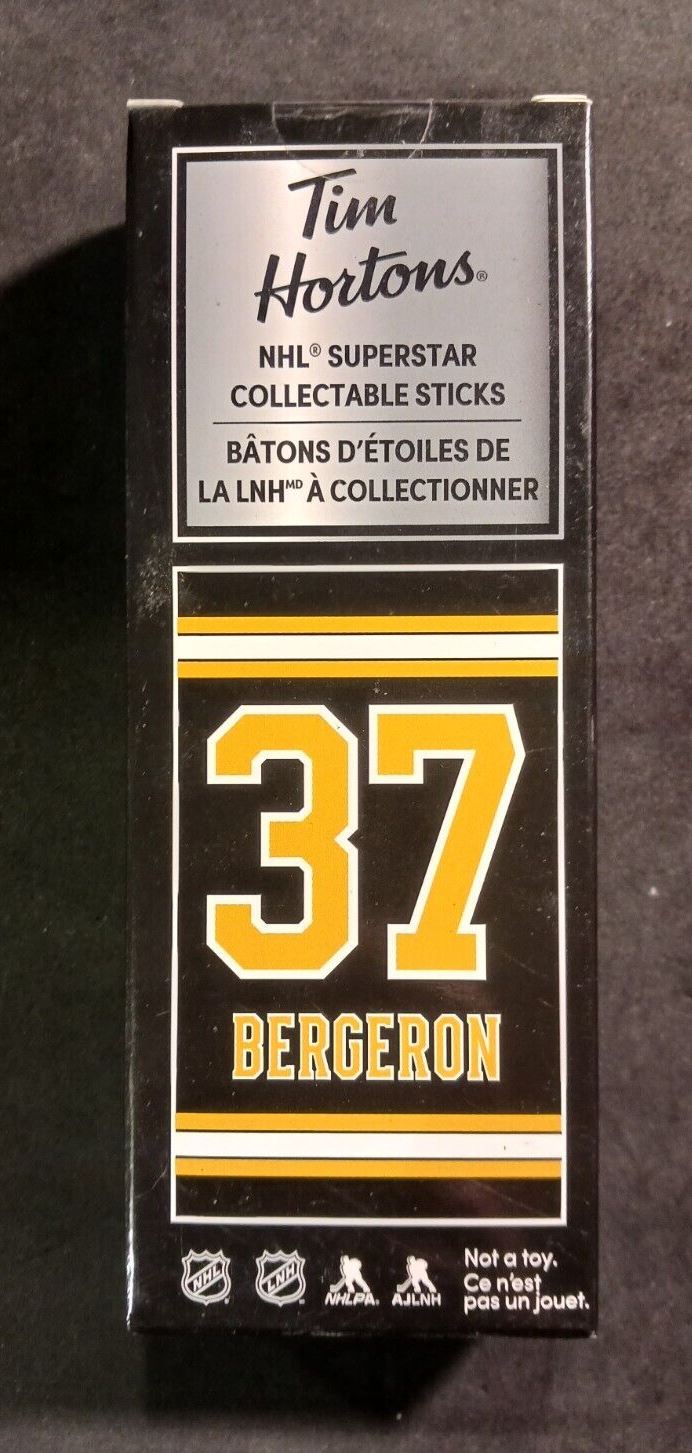 2020 Tim Hortons NHL Superstar Collectable Sticks Bergeron #37 Sealed