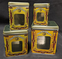 Load image into Gallery viewer, Set of 4 San Remo Buona Italia Nesting Tins / Canisters With Plastic Windows
