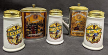 Load image into Gallery viewer, Set of 5 San Remo Canisters / Containers - Olive Oil, Cheese, Salt, Pepper, Parm
