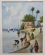 Load image into Gallery viewer, Framed &amp; Signed Watercolour - Seaside, Beach Side Scene
