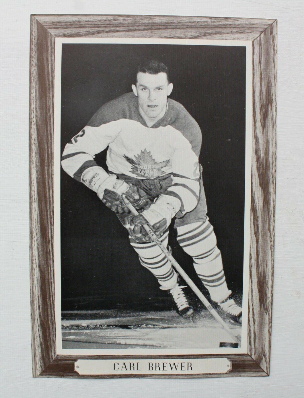 1963-1967 Group III Carl Brewer Toronto Maple Leafs Beehive Photo