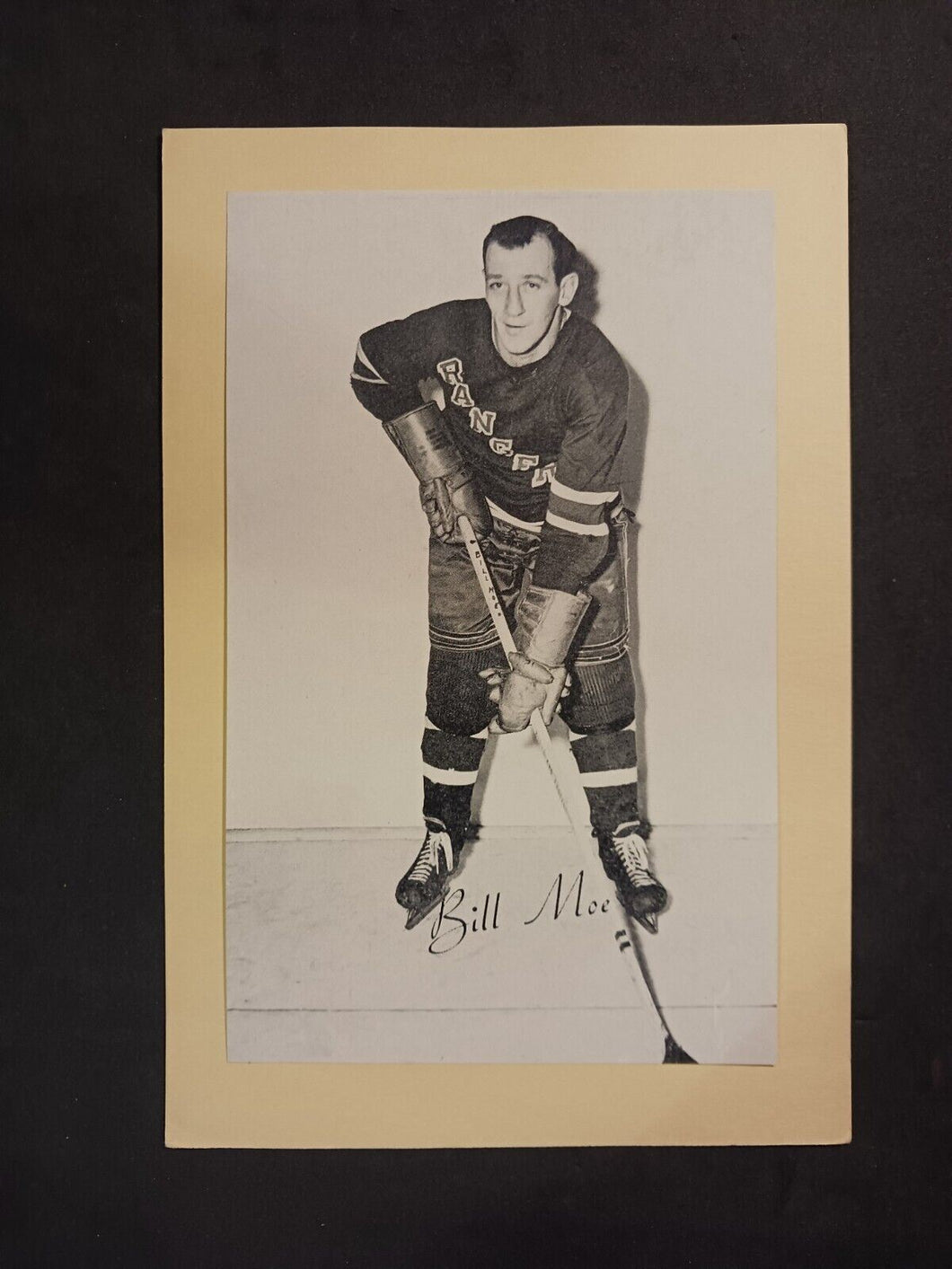 Bill Moe 1944-1963 Group II Beehive Photo New York Rangers