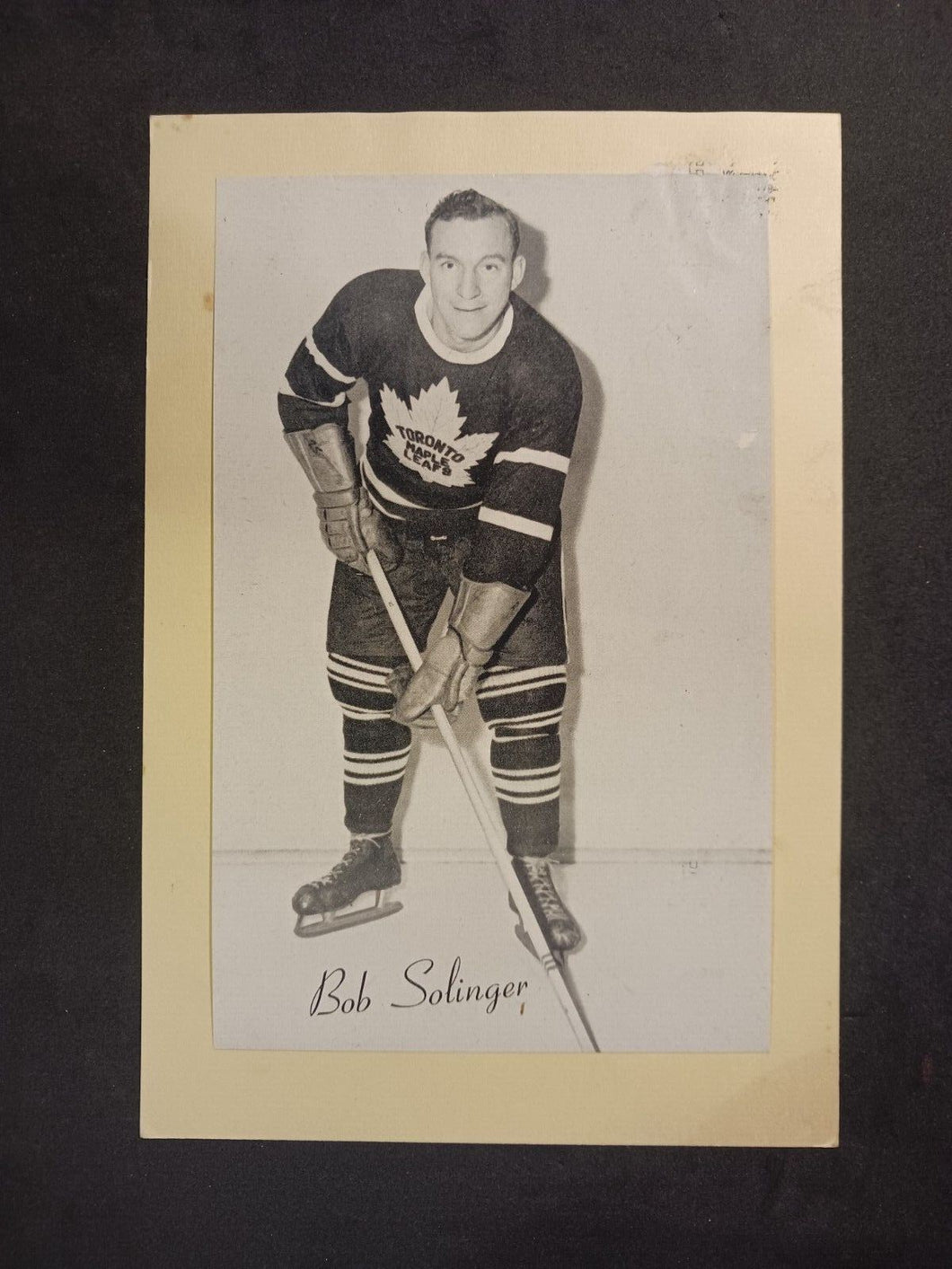 Bob Solinger 1944-1963 Group II Beehive Photo Toronto Maple Leafs B