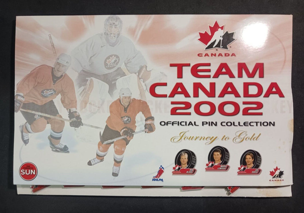 2002 Toronto Sun Team Canada Set w/Album Official Pin Collection Complete