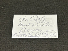 Load image into Gallery viewer, 1991 Bobby Hull Signed Bretts Dad Card, EX+ SIZE- 2inch X 3.5inch
