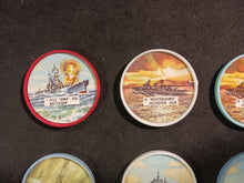 Load image into Gallery viewer, 1960&#39;s Schuler&#39;s Potato Chips Battle Ship Coins Lot x 6
