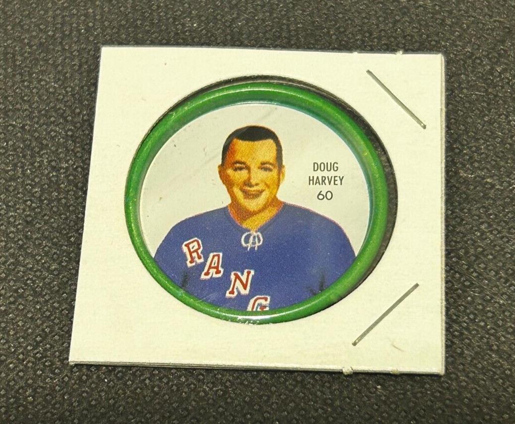 1962-63 Shirriff Hockey Coin Mint Doug Harvey #60, New York Rangers