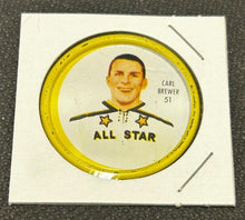 Load image into Gallery viewer, 1962-63 Shirriff Hockey Coin Mint Carl Brewer #51, All star
