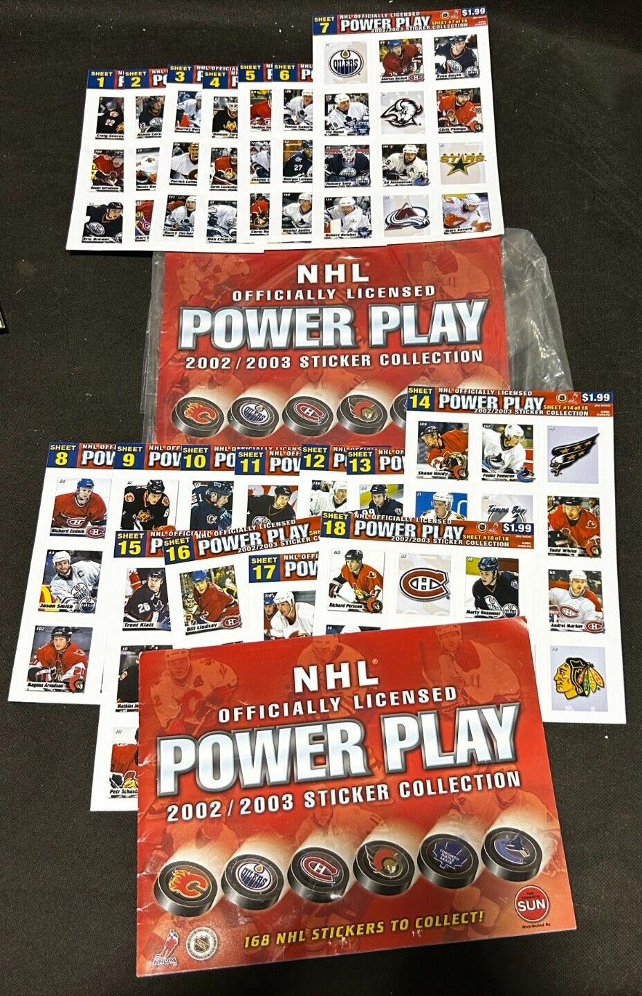 2002-2003 Toronto Sun Sticker Set 1-18 with 2 Books