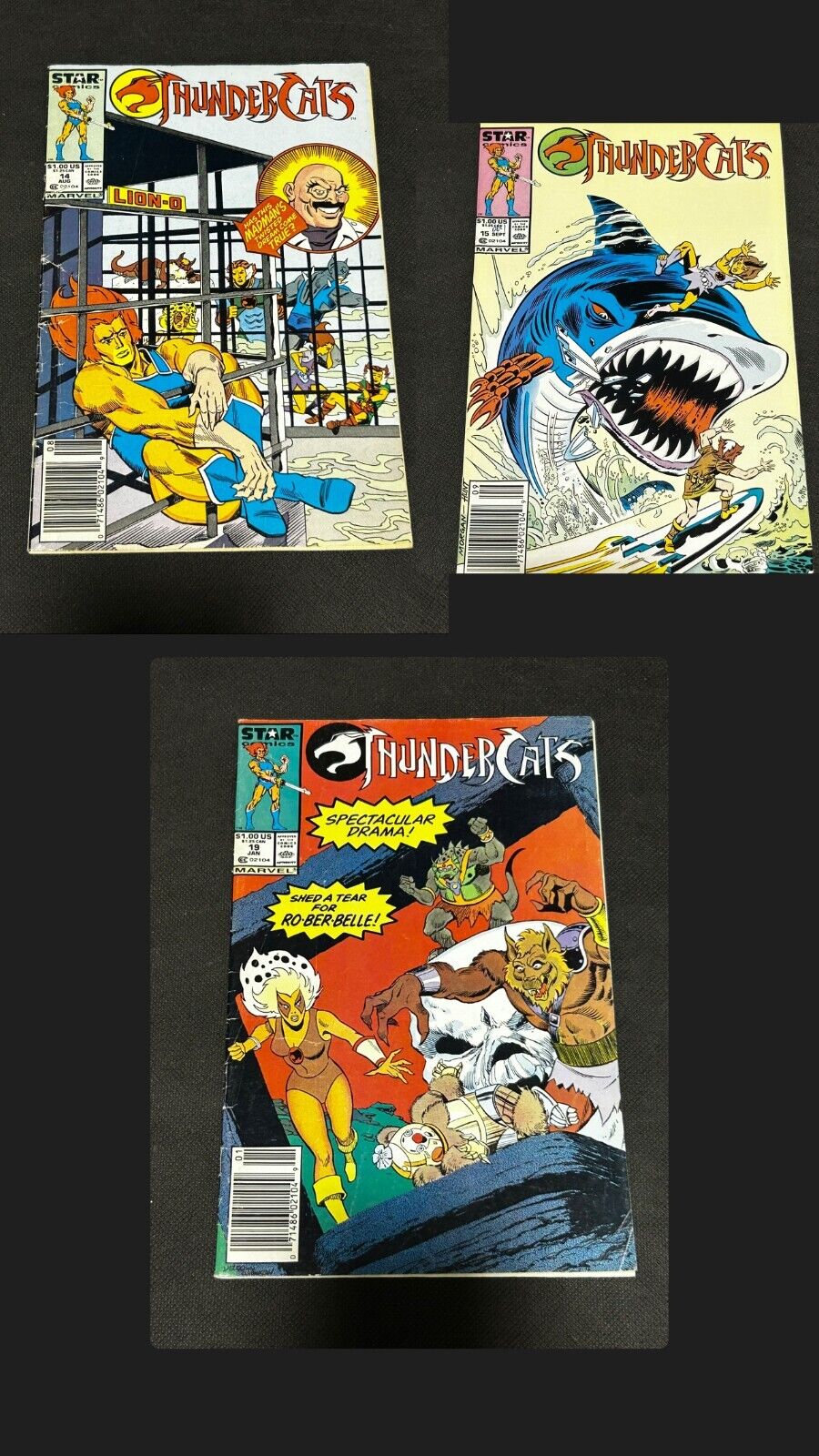 1986 Star Comics Thundercats #14, #18, #19, Newstand, VG-F+
