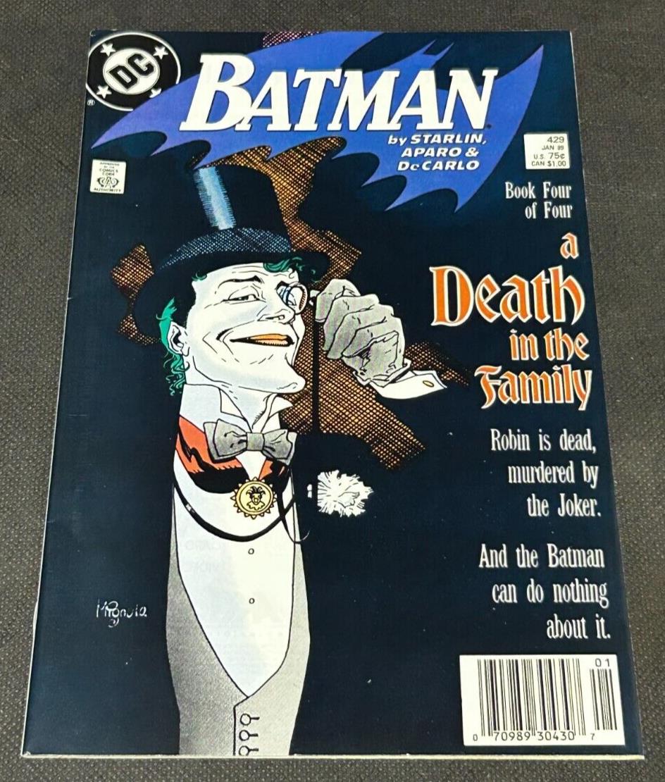 1989 DC Comics Batman a death in the family Issue 429, Newsstand, Book 4/4