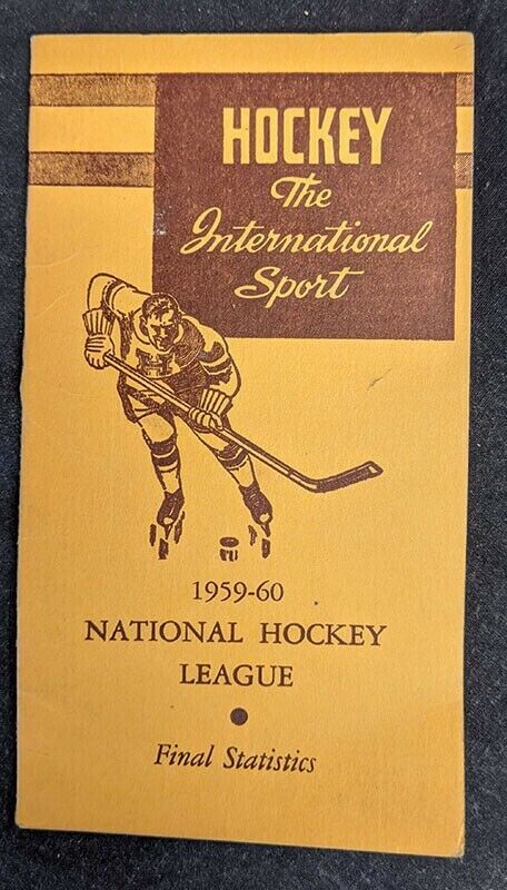 1959-60 National Hockey League (NHL) Final Statistics Pamphlet