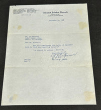 Load image into Gallery viewer, Sept 14th 1948, SIGNED letter by William Ezra Jenner Senator of Indiana, EX
