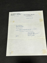 Load image into Gallery viewer, Sept 14th 1948, SIGNED letter by William Ezra Jenner Senator of Indiana, EX
