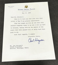 Load image into Gallery viewer, May 14th 1968 Signed Autograph Letter of Carl Hayden Senator of Arizona, EX
