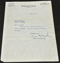 Load image into Gallery viewer, April 16th 1947 Autograph Letter of Brien Mcmahon Senator of Connecticut, EX
