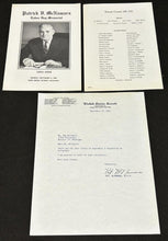 Load image into Gallery viewer, Sept 15th 1958 Autograph of Pat McNamara Senator of Michigan with letter, EX
