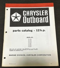 Load image into Gallery viewer, Vintage Chrysler Outboard Parts Catalog 12h.p, EX
