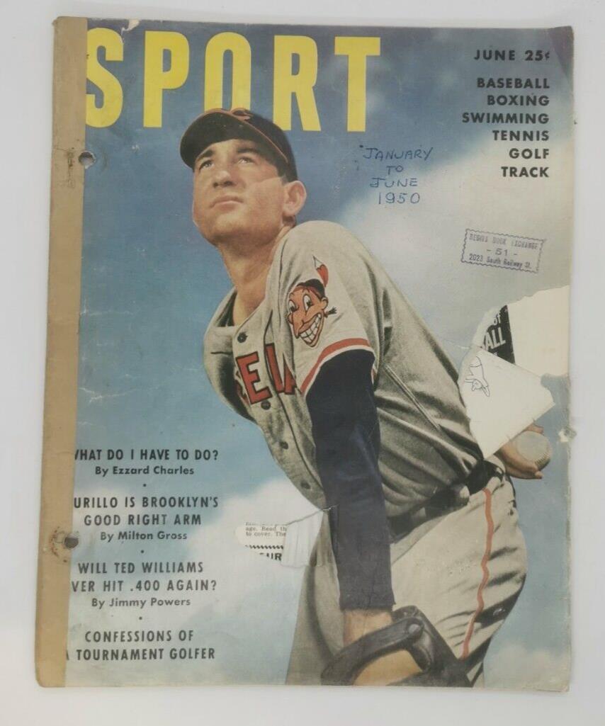 1950 June Sport Magazine Bob Lemon On Cover