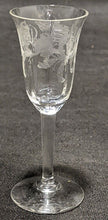 Load image into Gallery viewer, Etched Thistle Design Crystal Sherry Glass
