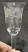 Load image into Gallery viewer, Etched Thistle Design Crystal Sherry Glass
