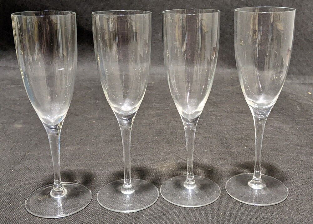 4 Simple / Elegant Champagne Flute Glasses