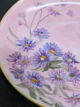 Load image into Gallery viewer, Vintage Porcelain Hand Painted &amp; Signed Cup &amp; Saucer - Pink With Purple Flowers

