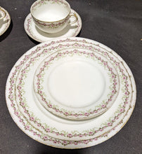 Load image into Gallery viewer, 2 Vintage Limoges Haviland 5 Pc. Place Settings - Small Rose Border
