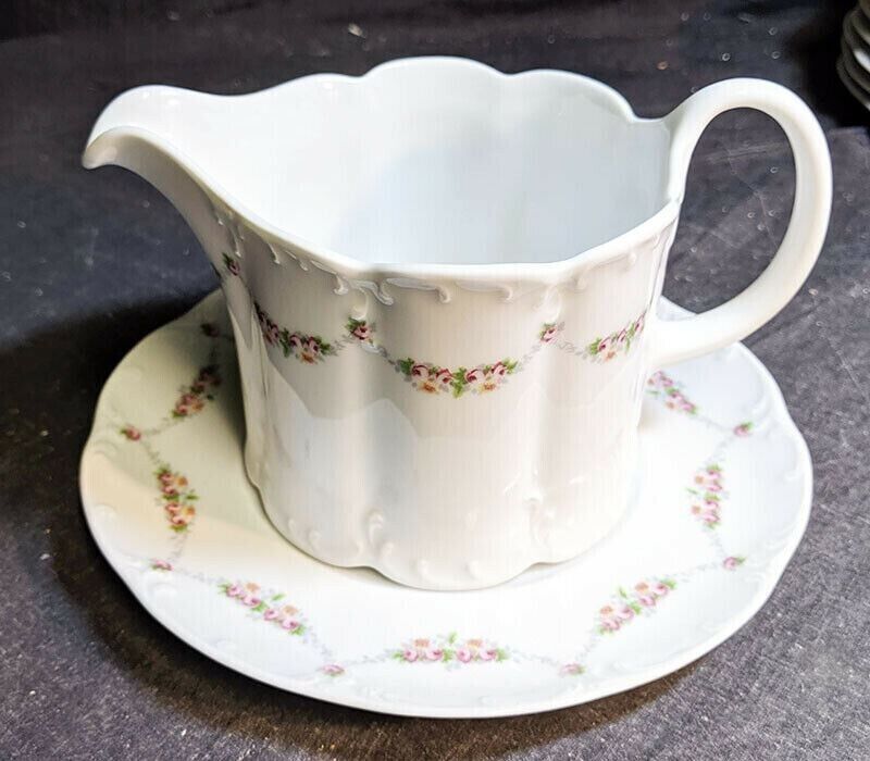 Rosenthal - Classic Rose Pattern Gravy Boat & Saucer - Germany