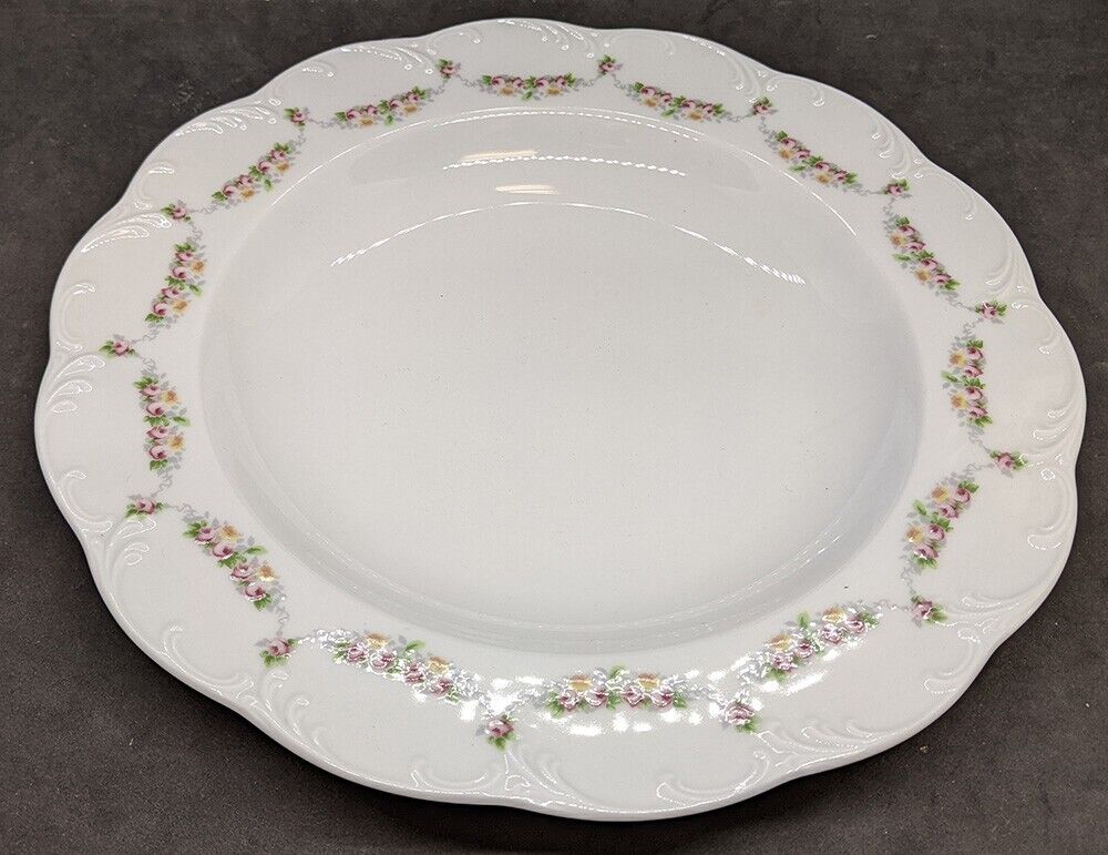 Rosenthal - Classic Rose Pattern Rimmed Soup Bowl - 9