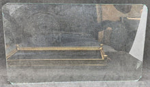 Load image into Gallery viewer, Small Brass Rimmed Footed Tray With Glass Base - As Is
