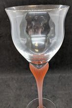 Load image into Gallery viewer, 1980&#39;s MIKASA Sea Mist Coral Frosted Stemware Crystal Water Goblet
