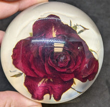 Load image into Gallery viewer, 4 Assorted Floral / Insect Paperweights Red, Yellow &amp; Peach Roses
