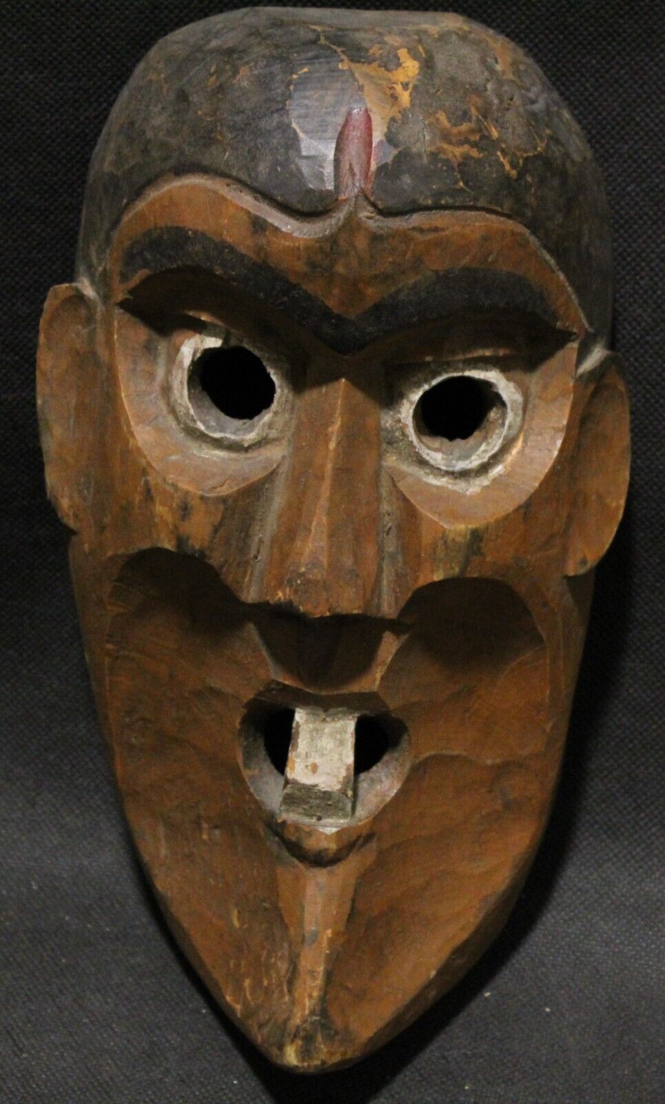 Vintage Hand Carved Wooden Mask