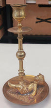 Load image into Gallery viewer, Unique Pair of Brass Candle Stick Holders - Putti Cherub
