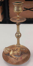 Load image into Gallery viewer, Unique Pair of Brass Candle Stick Holders - Putti Cherub
