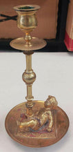 Load image into Gallery viewer, Unique Pair of Brass Candle Stick Holders - Putti Cherub
