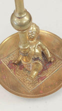 Load image into Gallery viewer, Unique Pair of Brass Candle Stick Holders - Putti Cherub
