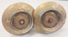 Load image into Gallery viewer, Unique Pair of Brass Candle Stick Holders - Putti Cherub
