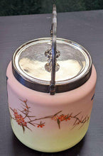 Load image into Gallery viewer, Victorian Thomas Webb &amp; Sons Queens Burmese Ware Sunset Glass Biscuit Barrel
