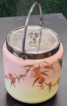 Load image into Gallery viewer, Victorian Thomas Webb &amp; Sons Queens Burmese Ware Sunset Glass Biscuit Barrel
