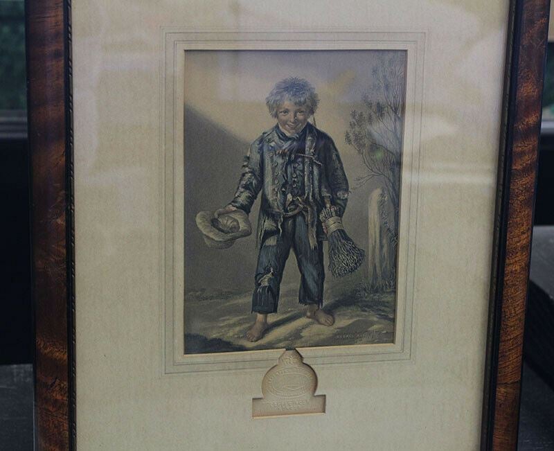 Antique Victorian George Baxter Print Titled 