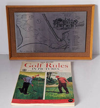 Load image into Gallery viewer, St. Andrews Golf Course Map Art With 1964 Golf Rules In Pictures Book
