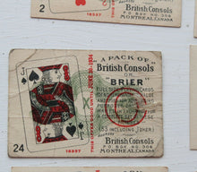 Load image into Gallery viewer, Lot of 1930&#39;s British Consols or Brier Tobacco Cards w/ Letter Backs
