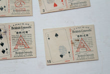 Load image into Gallery viewer, Lot of 1930&#39;s British Consols or Brier Tobacco Cards w/ Heart Backs
