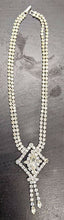 Load image into Gallery viewer, Clear Rhinestone Necklace - Halo Marquise Shaped Detail
