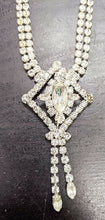 Load image into Gallery viewer, Clear Rhinestone Necklace - Halo Marquise Shaped Detail
