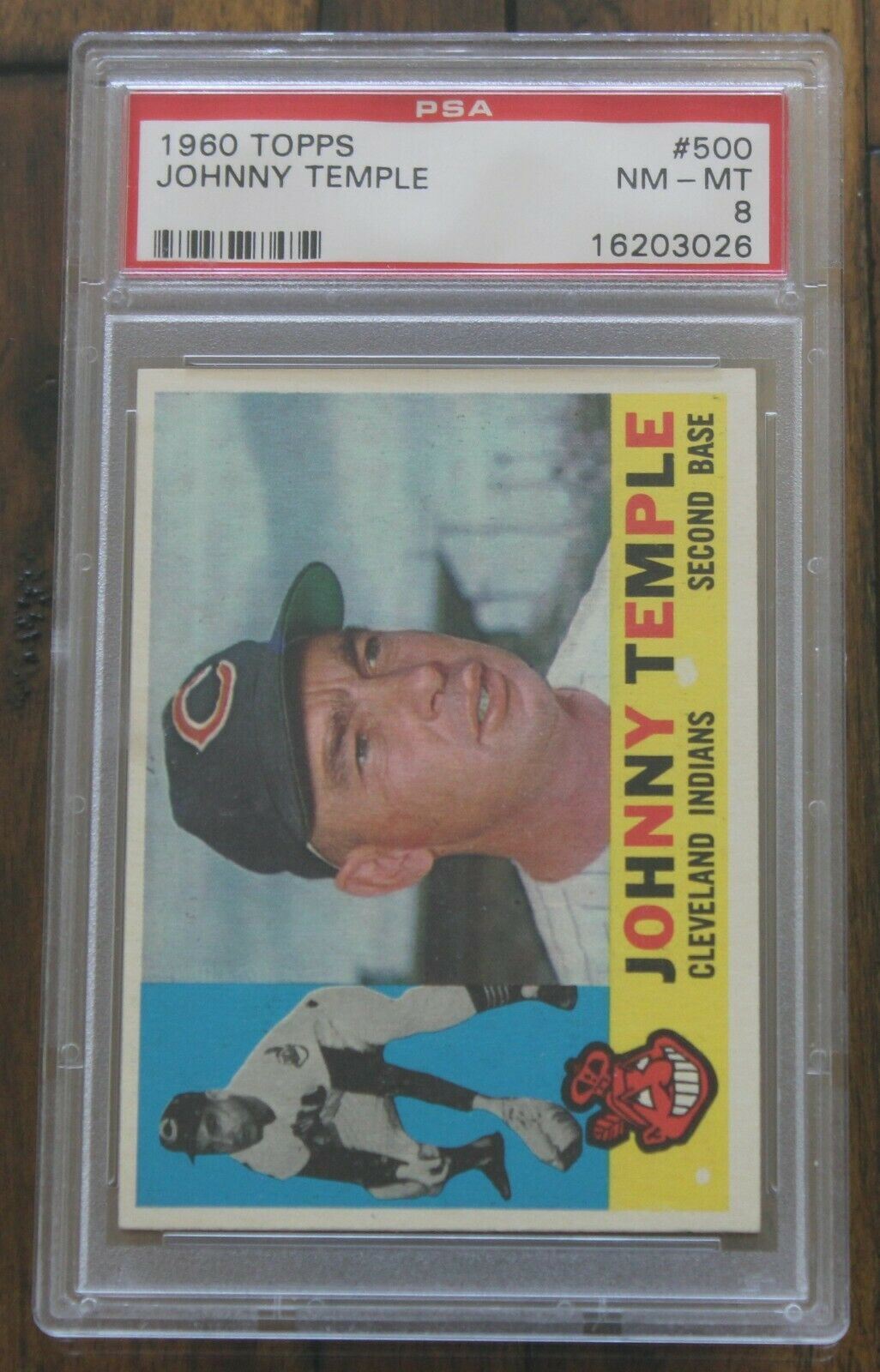 1960 Topps Johnny Temple #500 PSA NM-MT 8, 16203026