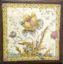 Load image into Gallery viewer, Vintage Ceramic Tile by Flaxman -- Footed Wood Base
