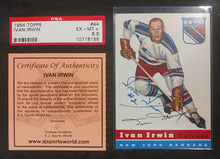 Load image into Gallery viewer, 1954 Topps Ivan Irwin #44 Hockey Card Signed with Certificate of Authenticity
